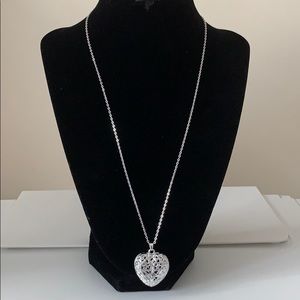 Heart sterling silver necklace + pendant